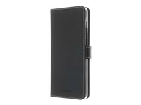Insmat Flip Case - Lommebok for mobiltelefon - ekte skinn - svart - for Samsung Galaxy A21s 650-2857