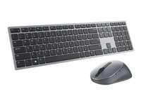 Dell Premier Multi-Device KM7321W - Tastatur- og mussett - trådløs - 2.4 GHz, Bluetooth 5.0 - QWERTY - Pan Nordic - titangrå - med 3 years NBD Advance Exchange - for Latitude 7320 Detachable; XPS 17 9710 KM7321WGY-NOR