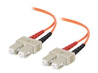 C2G SC-SC 62.5/125 OM1 Duplex Multimode PVC Fiber Optic Cable (LSZH) - Koblingskabel - SC flermodus (hann) til SC flermodus (hann) - 20 m - fiberoptisk - dupleks - 62,5 / 125 mikroner - OM1 - oransje 85454