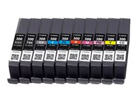 Canon PFI-MBK/PBK/CO/GY/R/C/M/Y/PC/PM 10 Ink Cartridge Multipack - 10-pack - 14.4 ml - grå, gul, cyan, magenta, rød, matt svart, fotosort, fotocyan, fotomagenta, kromaoptimerer - original - blekkbeholder - for imagePROGRAF PRO-300 4192C008