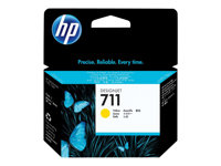 HP 711 - 29 ml - gul - original - DesignJet - blekkpatron - for DesignJet T100, T120, T120 ePrinter, T125, T130, T520, T520 ePrinter, T525, T530 CZ132A