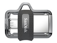 SanDisk Ultra Dual M3.0 - USB-flashstasjon - 256 GB - USB 3.0 / micro USB SDDD3-256G-G46