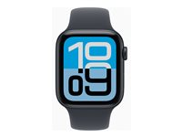 Apple Watch SE 3 (GPS) - 44 mm - midnattsaluminium - smartklokke med sportsbånd - fluorelastomer - midnatt - båndbredde: S/M - 64 GB - Wi-Fi 4, Bluetooth - 32.9 g MEHN4QN/A