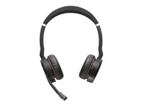 Jabra Evolve 75 SE UC Stereo - Hodesett - on-ear - Bluetooth - trådløs - aktiv støydemping - USB - med ladestativ - Zoom Certified - for LINK 380a MS 7599-848-199