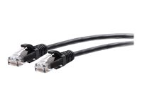 C2G 25ft (7.6m) Cat6a Snagless Unshielded (UTP) Slim Ethernet Network Patch Cable - Black - Koblingskabel - RJ-45 (hann) til RJ-45 (hann) - 7.6 m - 4.8 mm - UTP - CAT 6a - formstøpt, uten hindringer - svart C2G30152