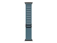 Apple - Sløyfe for smart armbåndsur - 49 mm, svart titanfinish - Stor størrelse - lys blå - for Watch Hermès Series 9, SE 3, Series 10, Series 11, Series 8, Series 9, Ultra 2, Ultra 3 MG9M4ZM/A