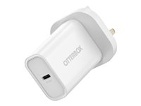 OtterBox - Strømadapter - 30 watt - PD (24 pin USB-C) - hvit - Europa 78-81415