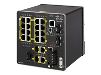 Cisco Industrial Ethernet 2000 Series - Switch - Styrt - 16 x 10/100 (PoE+) + 2 x kombo-Gigabit SFP - DIN-skinnemonterbar - PoE+ IE-2000-16PTC-G-NX