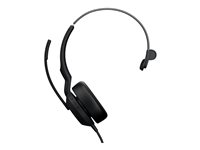 Jabra Evolve2 50 UC Mono - Hodesett - on-ear - trådløs, kablet - aktiv støydemping - USB-C, USB-A - UC-sertifisert 25089-889-799