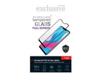 Insmat Exclusive Full Screen Brilliant Glass - Skjermbeskyttelse for mobiltelefon - glass - rammefarge svart - for Samsung Galaxy A71 861-1138