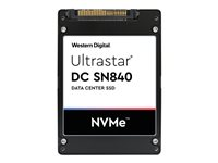 WD Ultrastar DC SN840 WUS4C6464DSP3X5 - SSD - kryptert - 6400 GB - intern - 2.5" - U.2 PCIe 3.1 x4 (NVMe) - FIPS 140-2 - TCG-kryptering med FIPS 0TS2063