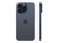 Apple iPhone 15 Pro Max - 5G smartphone - dobbelt-SIM / Internminne 256 GB - OLED-display - 6.7" - 2796 x 1290 pixels (120 Hz) - 3x bakkamera 48 MP, 12 MP, 12 MP - front camera 12 MP - blå titan MU7A3QN/A
