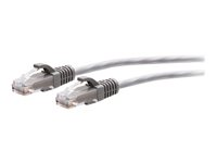 C2G 2ft (0.6m) Cat6a Snagless Unshielded (UTP) Slim Ethernet Network Patch Cable - Gray - Koblingskabel - RJ-45 (hann) til RJ-45 (hann) - 60 cm - 4.8 mm - UTP - CAT 6a - formstøpt, uten hindringer - grå C2G30112