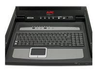 APC LCD Console - KVM-konsoll med KVM-svitsj - 8 porter - PS/2 - 17" - kan monteres i rack - VGA - svart - 1U - for P/N: AR3106SP, SMX1000C, SMX1500RM2UC, SMX1500RM2UCNC, SMX750C, SMX750CNC, SRT5KRMXLW-TW AP5808