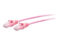 C2G 3ft (0.9m) Cat6a Snagless Unshielded (UTP) Slim Ethernet Network Patch Cable - Pink - Koblingskabel - RJ-45 (hann) til RJ-45 (hann) - 90 cm - 4.8 mm - UTP - CAT 6a - formstøpt, uten hindringer - rosa C2G30196