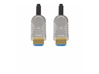 StarTech.com 30ft (9.1m) HDMI 2.1 Hybrid Active Optical Cable (AOC), CMP, Plenum Rated, Ultra High Speed HDMI Fiber Optic Cable, 48Gbps, 8K 60Hz/4K 120Hz, HDR10+/FRL/TMDS/eARC - CMP In Wall HDMI 2.1/2.0 Cord (8K-A-30F-HDMI-CABLE) - Ultra High Speed - HDMI-kabel - HDMI hann til HDMI hann - 9.1 m - hybridkobber / fiberoptikk - svart - 4K 120 Hz støtte, 4K 60Hz støtte, 8K 60Hz støtte, Active Optical Cable (AOC) 8K-A-30F-HDMI-CABLE