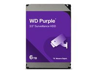 WD Purple WD64PURZ - Harddisk - 6 TB - overvåkning - intern - 3.5" - SATA 6Gb/s - 5400 rpm - buffer: 256 MB WD64PURZ