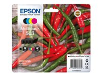 Epson 503 Multipack - 4-pack - svart, gul, cyan, magenta - original - blister - blekkpatron - for WorkForce WF-2960 C13T09Q64010