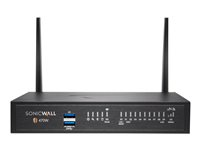 SonicWall TZ470W - Essential Edition - sikkerhetsapparat - 1GbE, 2.5GbE - Wi-Fi 5 - 2.4 GHz, 5 GHz - SonicWALL Secure Upgrade Plus Program (3-årsalternativ) - skrivebord 02-SSC-6814