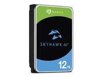 Seagate SkyHawk AI ST12000VE003 - Harddisk - 12 TB - intern - 3.5" - SATA 6Gb/s - buffer: 512 MB - med 3-års Seagate Rescue Data Recovery ST12000VE003