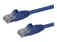 StarTech.com 50cm CAT6 Ethernet Cable, 10 Gigabit Snagless RJ45 650MHz 100W PoE Patch Cord, CAT 6 10GbE UTP Network Cable w/Strain Relief, Blue, Fluke Tested/Wiring is UL Certified/TIA - Category 6 - 24AWG (N6PATC50CMBL) - Koblingskabel - RJ-45 (hann) til RJ-45 (hann) - 50 cm - UTP - CAT 6 - formstøpt, uten hindringer - blå N6PATC50CMBL