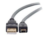 C2G Ultima - USB-kabel - USB (hann) til mini-USB type B (hann) - USB 2.0 - 5 m - formstøpt - koksgrå 29653