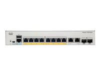 Cisco Catalyst 1000-8P-E-2G-L - Switch - Styrt - 4 x 10/100/1000 (PoE+) + 4 x 10/100/1000 + 2 x kombo Gigabit SFP (opplink) - rackmonterbar - PoE+ (67 W) C1000-8P-E-2G-L