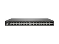 SonicWall Switch SWS14-48FPOE - Switch - Styrt - 48 x 10/100/1000 (PoE+) + 4 x 10 Gigabit SFP+ - rackmonterbar - PoE+ (740 W) - med 1-års 24x7-støtte 02-SSC-8383