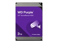 WD Purple WD33PURZ - Harddisk - 3 TB - overvåkning - intern - 3.5" - SATA 6Gb/s - 5400 rpm - buffer: 256 MB WD33PURZ