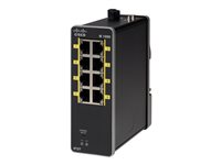Cisco Industrial Ethernet 1000 Series - Switch - Styrt - 2 x 10/100 (opplink) + 6 x 10/100 (nedlink) - DIN-skinnemonterbar - DC-strøm IE-1000-6T2T-LM