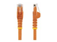 StarTech.com 1m CAT6 Ethernet Cable, 10 Gigabit Snagless RJ45 650MHz 100W PoE Patch Cord, CAT 6 10GbE UTP Network Cable w/Strain Relief, Orange, Wiring is UL Certified/TIA - Category 6 - 24AWG (N6PATC1MOR) - Koblingskabel - RJ-45 (hann) til RJ-45 (hann) - 1 m - UTP - CAT 6 - uten hindringer - oransje N6PATC1MOR