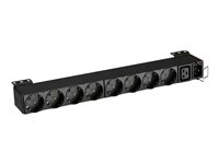 Eaton FlexPDU - Strømfordelerenhet (kan monteres i rack) - AC 220-240 V - 3000 VA - inngang: IEC 60320 C20 16A - utgangskontakter: 9 (IEC-kobling, CEE 7/4) - 1U - 19" EFLX8D