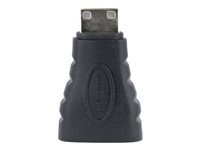 StarTech.com Mini HDMI to HDMI Adapter, 4K High Speed HDMI Adapter, 4K 30Hz Ultra HD High Speed HDMI Adapter, HDMI 1.4, Gold Plated Connectors, UHD Mini HDMI Adapter 4K, Black - Mini HDMI to HDMI Converter - HDMI-adapter - HDMI hunn til 19 pin mini HDMI Type C hann - svart HDACFM