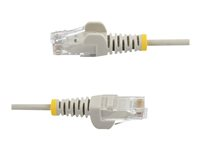 StarTech.com 2m Slim LSZH CAT6 Ethernet Cable, 10 Gigabit Snagless RJ45 100W PoE Patch Cord, CAT 6 10GbE UTP Network Cable w/Strain Relief, Grey, ETL, Low Smoke Zero Halogen - Category 6 - 28AWG (N6PAT200CMGRS) - Koblingskabel - RJ-45 (hann) til RJ-45 (hann) - 2 m - CAT 6 - uten hindringer - grå N6PAT200CMGRS