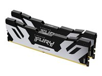 Kingston FURY Renegade - DDR5 - sett - 32 GB: 2 x 16 GB - DIMM 288-pin - 7600 MT/s / PC5-60800 - CL38 - 1.45 V - ikke-bufret - on-die ECC - sølv/svart KF576C38RSK2-32
