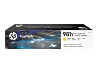 HP 981Y - 185 ml - Ekstra høy ytelse - gul - original - PageWide - blekkpatron - for PageWide Enterprise Color MFP 586; PageWide Managed Color E55650 L0R15A