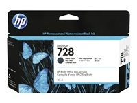 HP 728 - 130 ml - matt svart - original - DesignJet - blekkpatron - for DesignJet T730, T830 3WX25A