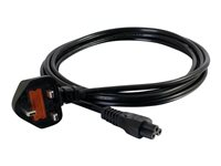 C2G Laptop Power Cord - Strømkabel - IEC 60320 C5 til BS 1363 (hann) - AC 250 V - 50 cm - formstøpt - svart - Storbritannia 80600