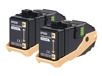 Epson Double Pack - 2-pack - svart - original - tonerpatron - for Epson AL-C9500DN; AcuLaser C9300D2TN, C9300D3TNC, C9300DN, C9300DTN, C9300N, C9300TN C13S050609