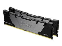 Kingston FURY Renegade - DDR4 - sett - 64 GB: 2 x 32 GB - DIMM 288-pin - 3200 MT/s / PC4-25600 - CL16 - 1.35 V - ikke-bufret - ikke-ECC - svart KF432C16RB2K2/64
