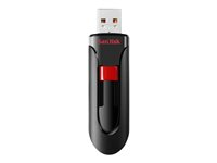 SanDisk Cruzer Glide - USB-flashstasjon - 32 GB - USB 2.0 - svart, rød SDCZ60-032G-B35