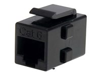 StarTech.com Cat 6 RJ45 Keystone Jack Network Coupler - F/F (C6KEYCOUPLER) - Nettverkkopler - RJ-45 (hunn) til RJ-45 (hunn) - CAT 6 - svart C6KEYCOUPLER