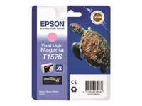 Epson T1576 - 25.9 ml - livlig lys magenta - original - blister - blekkpatron - for Stylus Photo R3000 C13T15764010