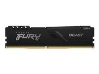 Kingston FURY Beast - DDR4 - sett - 16 GB: 2 x 8 GB - DIMM 288-pin - 3600 MHz / PC4-28800 - CL17 - 1.35 V - ikke-bufret - ikke-ECC - svart KF436C17BBK2/16