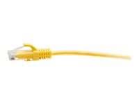 C2G 3ft (0.9m) Cat6a Snagless Unshielded (UTP) Slim Ethernet Network Patch Cable - Yellow - Koblingskabel - RJ-45 (hann) til RJ-45 (hann) - 90 cm - 4.8 mm - UTP - CAT 6a - formstøpt, uten hindringer - gul C2G30168