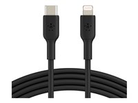 Belkin BOOST CHARGE - Lightning-kabel - 24 pin USB-C hann til Lightning hann - 1 m - svart - USB Power Delivery (18 W) CAA003BT1MBK