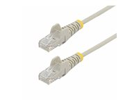 StarTech.com 15m Gray Slim CAT6 Ethernet Cable, Snagless, 28AWG, LSZH - Koblingskabel - RJ-45 (hann) til RJ-45 (hann) - 15 m - 3.6 mm - UTP - CAT 5/5e/6 - IEEE 802.3bt - halogenfri, uten hindringer, strandet kobber - grå N6PAT15MGRS