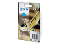 Epson 16 - 3.1 ml - cyan - original - blekkpatron - for WorkForce WF-2010, 2510, 2520, 2530, 2540, 2630, 2650, 2660, 2750, 2760 C13T16224012