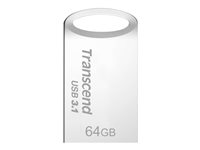 Transcend JetFlash 710 - USB-flashstasjon - 64 GB - USB 3.1 - sølv TS64GJF710S