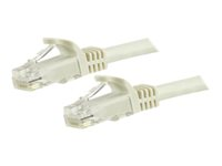 StarTech.com 1.5m CAT6 Ethernet Cable, 10 Gigabit Snagless RJ45 650MHz 100W PoE Patch Cord, CAT 6 10GbE UTP Network Cable w/Strain Relief, White, Fluke Tested/Wiring is UL Certified/TIA - Category 6 - 24AWG (N6PATC150CMWH) - Koblingskabel - RJ-45 (hann) til RJ-45 (hann) - 1.5 m - UTP - CAT 6 - uten hindringer - hvit N6PATC150CMWH